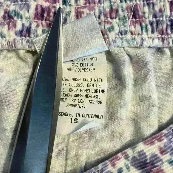 Vintage 90s Jantzen Pastel Purple Ditzy Floral Corduroy Skirt - Picture 3 of 7